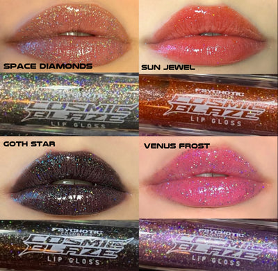 4 Holographic Glitter Lipgloss Set