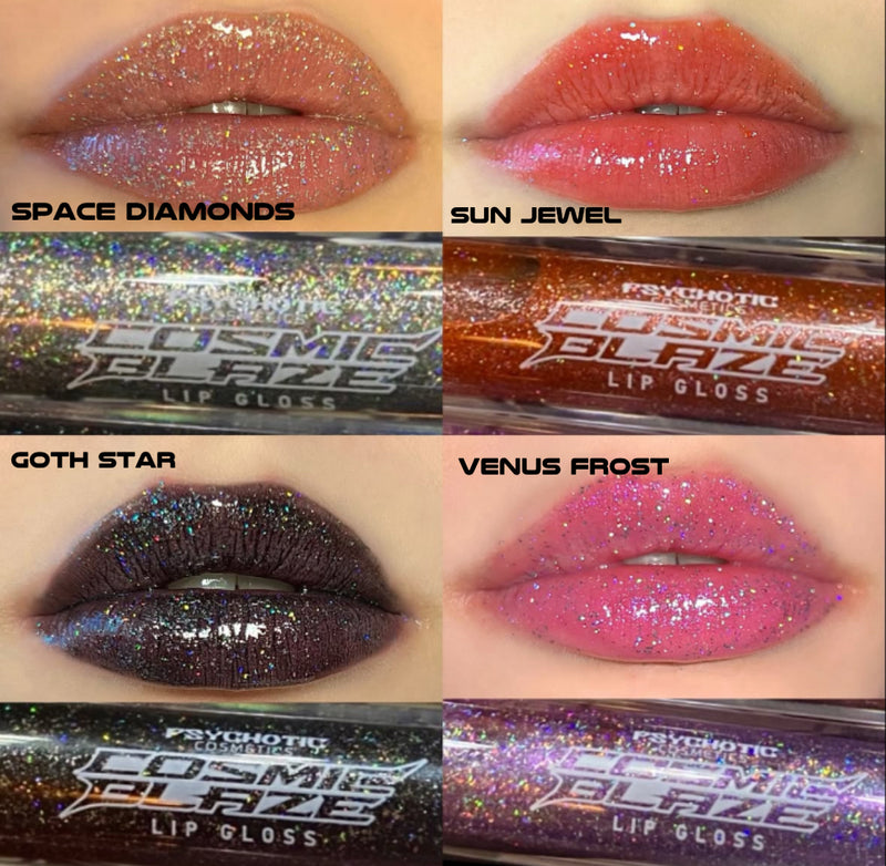 4 Holographic Glitter Lipgloss Set