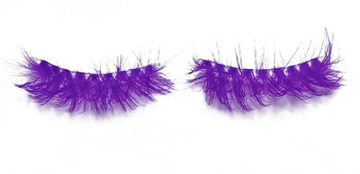 Purple lashes faux mink strips pair 