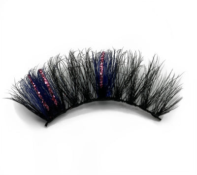 Pink Blue Glitter False Lashes ‘Seapunk’