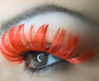 Red lashes faux mink eye swatch #2