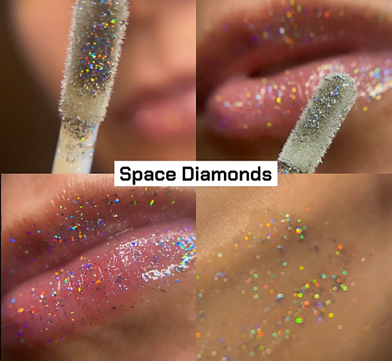 Clear Glitter Lipgloss ‘Space Diamonds’