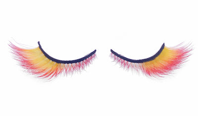 Red Yellow Ombré False Lashes ‘Electronica’