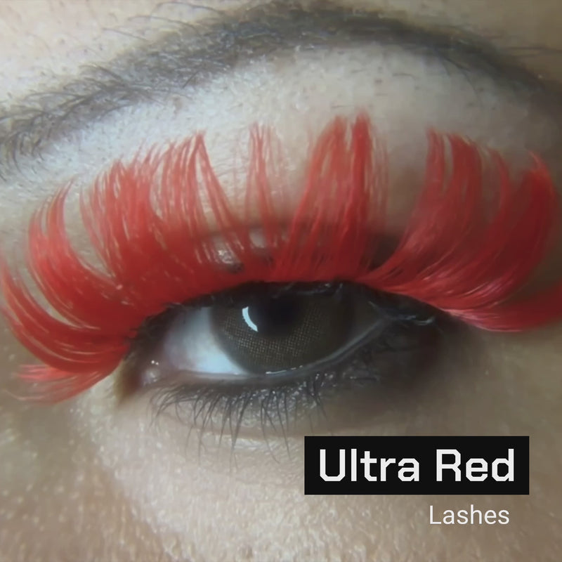 Red lashes faux mink video 